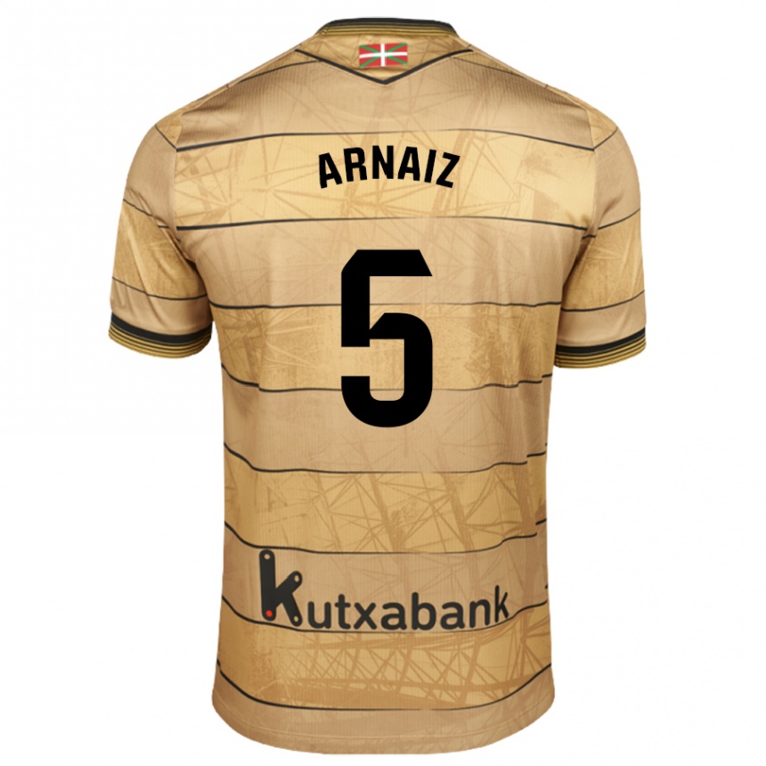 Niño Fútbol Camiseta Iris Arnaiz #5 Marrón 2ª Equipación 2024/25 México