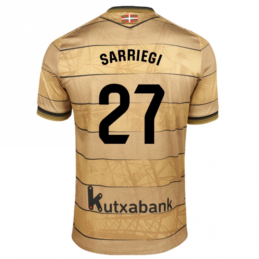 Niño Fútbol Camiseta Nora Sarriegi #27 Marrón 2ª Equipación 2024/25 México