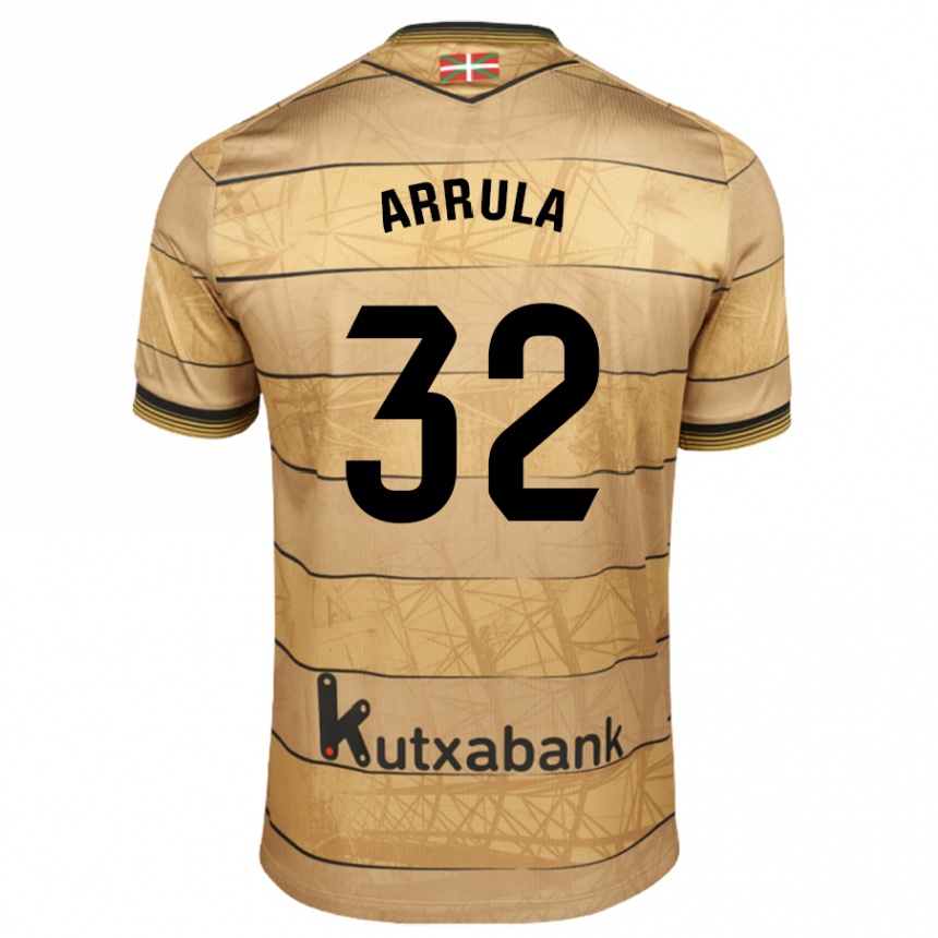 Niño Fútbol Camiseta Julia Arrula #32 Marrón 2ª Equipación 2024/25 México