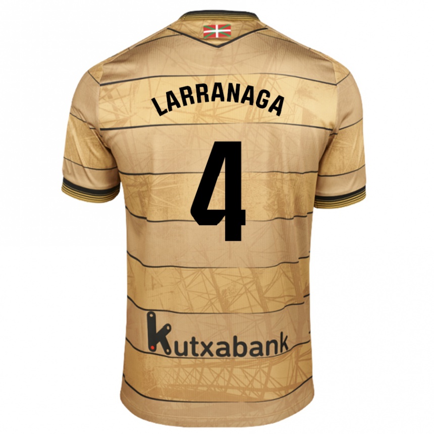 Niño Fútbol Camiseta Aitor Larrañaga #4 Marrón 2ª Equipación 2024/25 México