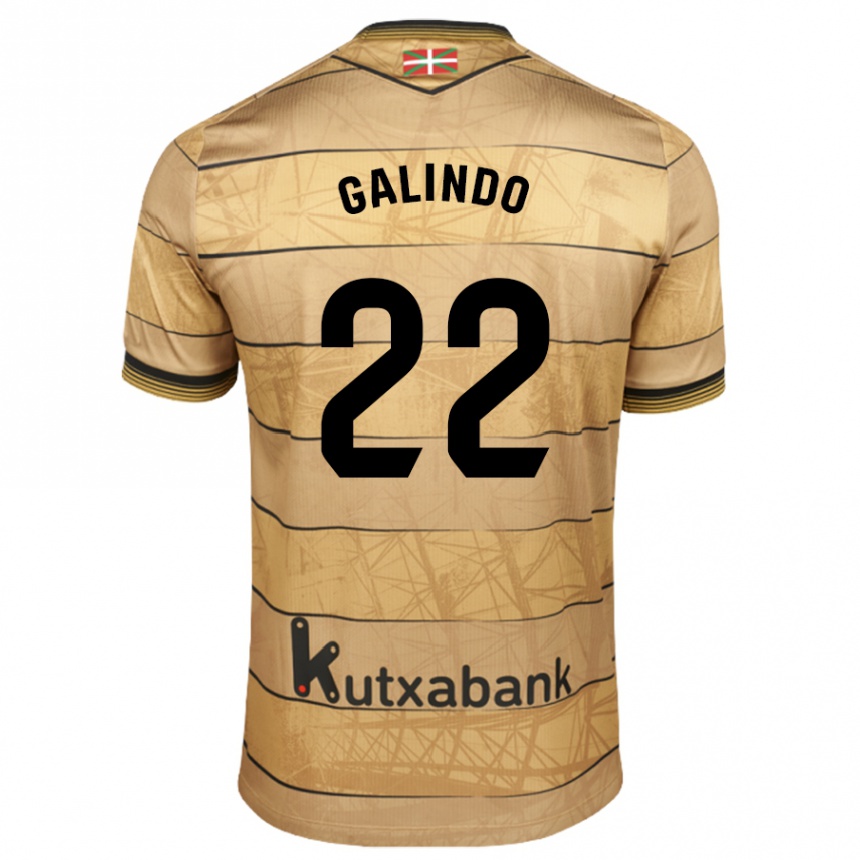 Niño Fútbol Camiseta Iker Galindo #22 Marrón 2ª Equipación 2024/25 México