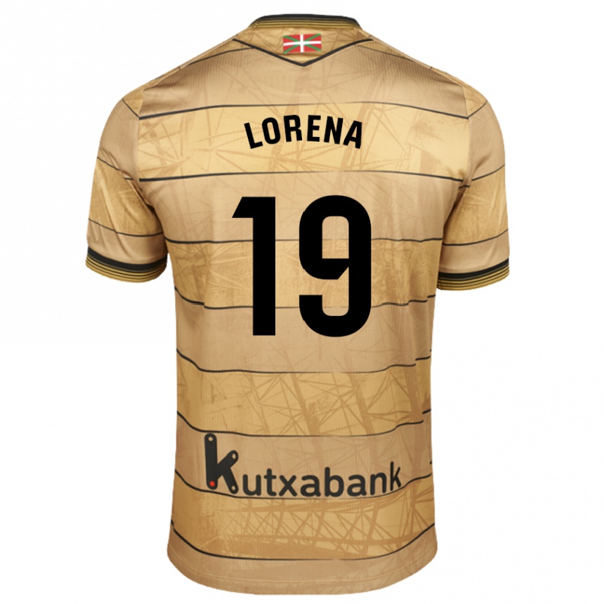 Niño Fútbol Camiseta Lorena Navarro Domínguez #19 Marrón 2ª Equipación 2024/25 México