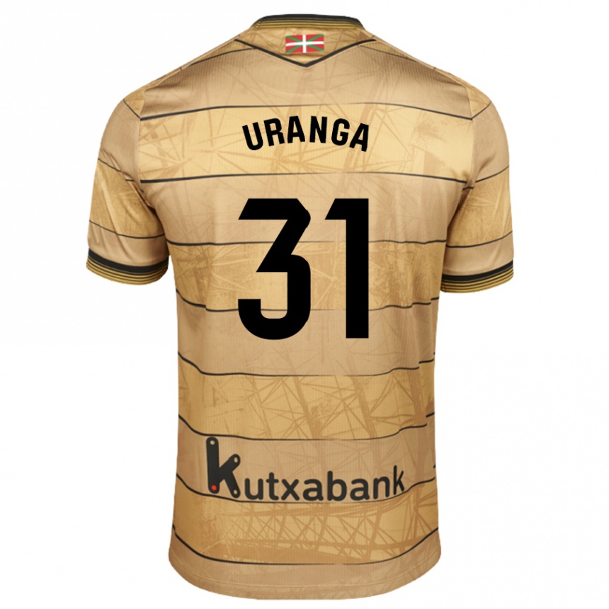 Niño Fútbol Camiseta Haizea Uranga Agirre #31 Marrón 2ª Equipación 2024/25 México