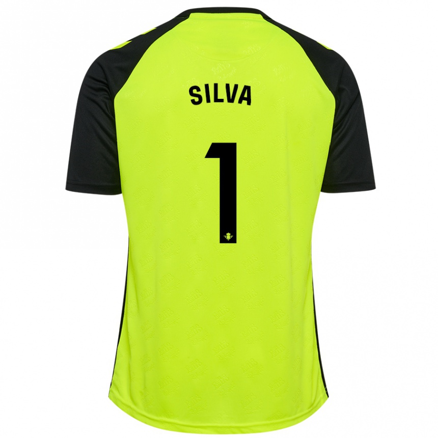 Niño Fútbol Camiseta Rui Silva #1 Amarillo Fluorescente Negro 2ª Equipación 2024/25 México