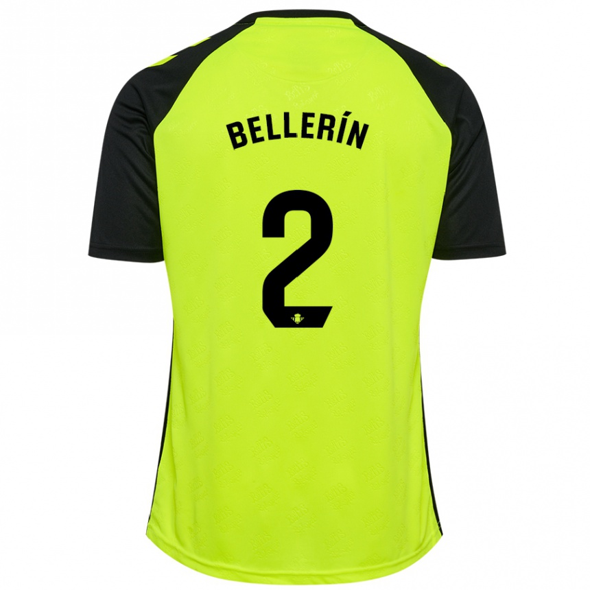 Niño Fútbol Camiseta Hector Bellerin #2 Amarillo Fluorescente Negro 2ª Equipación 2024/25 México