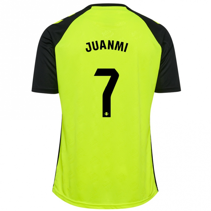 Niño Fútbol Camiseta Juanmi #7 Amarillo Fluorescente Negro 2ª Equipación 2024/25 México