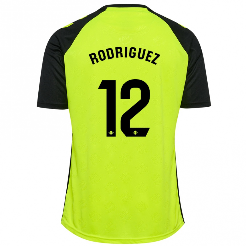 Niño Fútbol Camiseta Ricardo Rodríguez #12 Amarillo Fluorescente Negro 2ª Equipación 2024/25 México