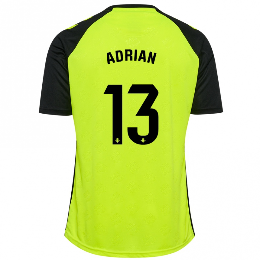 Niño Fútbol Camiseta Adrian #13 Amarillo Fluorescente Negro 2ª Equipación 2024/25 México