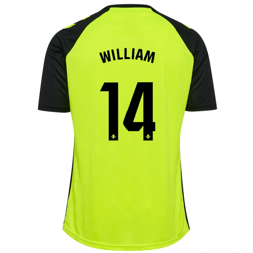 Niño Fútbol Camiseta William Carvalho #14 Amarillo Fluorescente Negro 2ª Equipación 2024/25 México