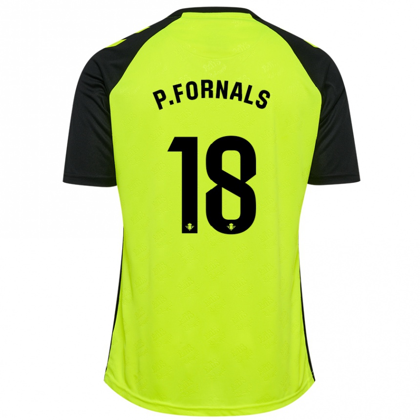 Niño Fútbol Camiseta Pablo Fornals #18 Amarillo Fluorescente Negro 2ª Equipación 2024/25 México