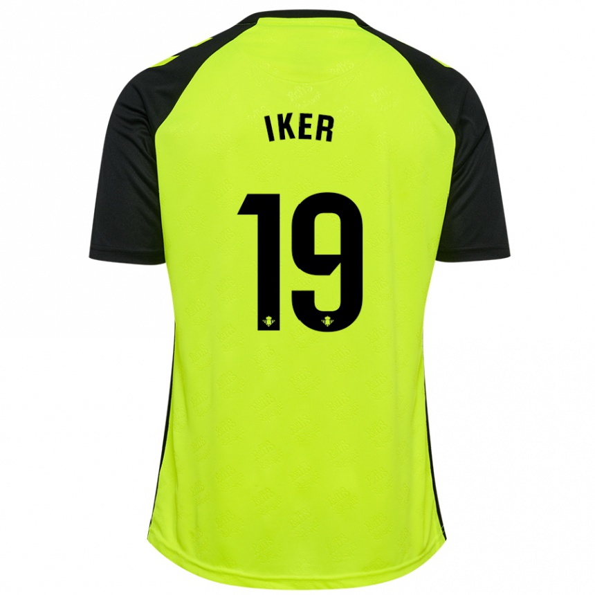 Niño Fútbol Camiseta Iker Losada #19 Amarillo Fluorescente Negro 2ª Equipación 2024/25 México