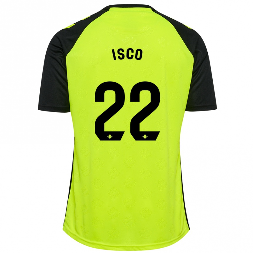 Niño Fútbol Camiseta Isco #22 Amarillo Fluorescente Negro 2ª Equipación 2024/25 México