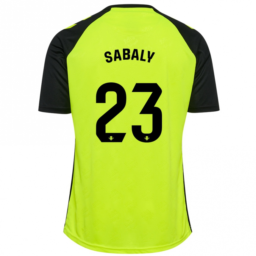 Niño Fútbol Camiseta Youssouf Sabaly #23 Amarillo Fluorescente Negro 2ª Equipación 2024/25 México