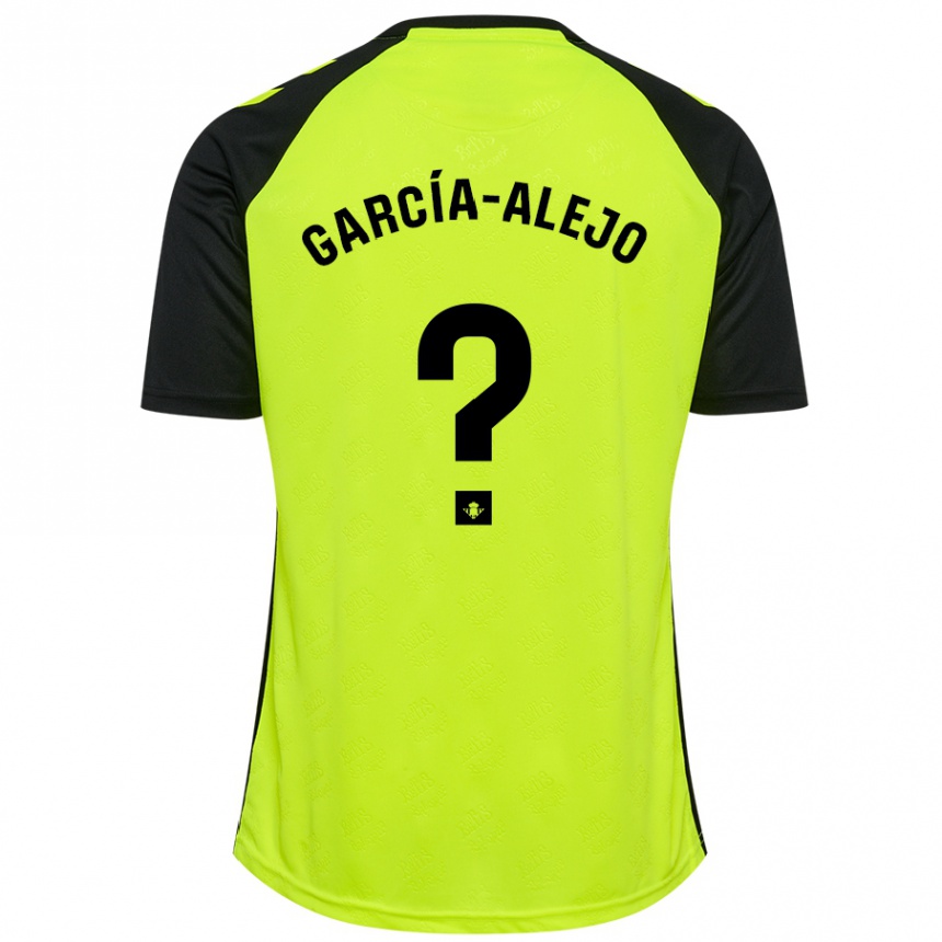 Niño Fútbol Camiseta Raúl García-Alejo #0 Amarillo Fluorescente Negro 2ª Equipación 2024/25 México