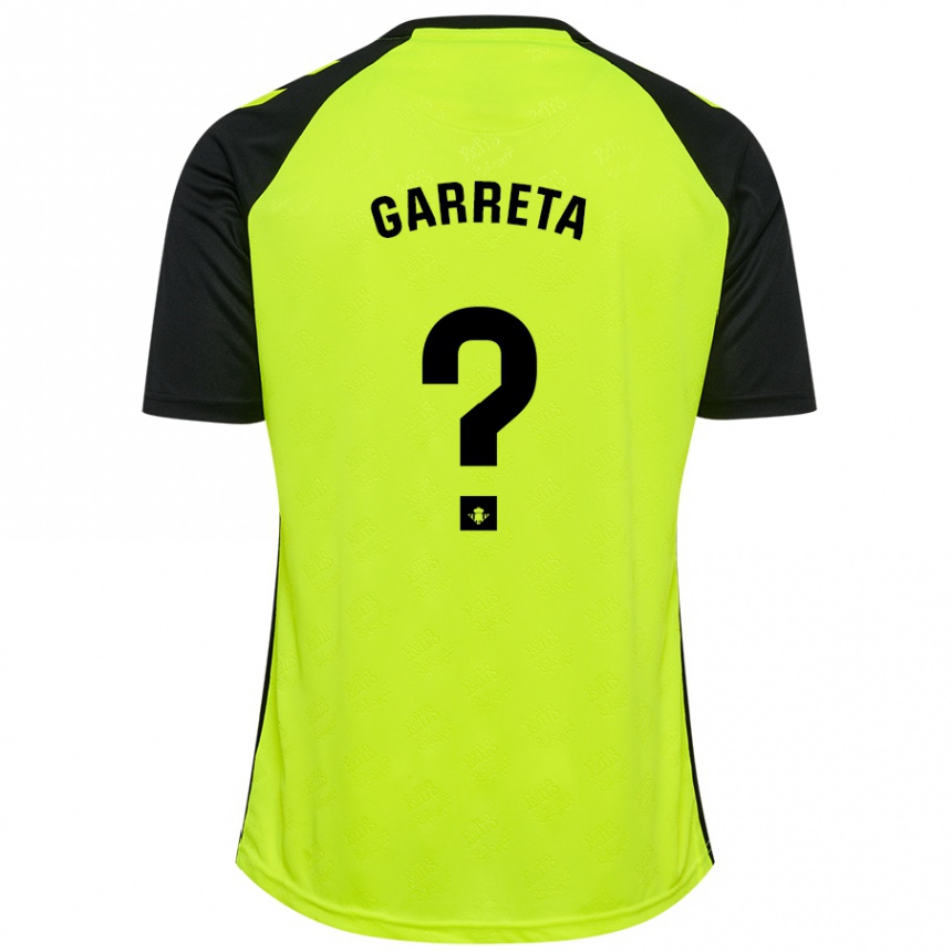 Niño Fútbol Camiseta Félix Garreta #0 Amarillo Fluorescente Negro 2ª Equipación 2024/25 México