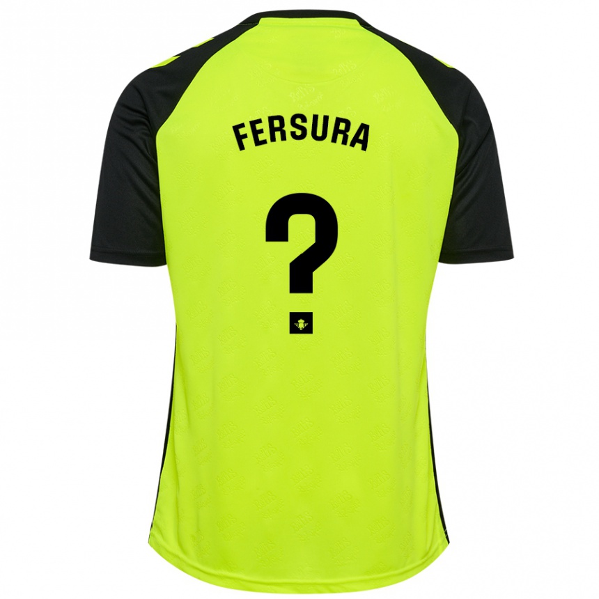 Niño Fútbol Camiseta João Fersura #0 Amarillo Fluorescente Negro 2ª Equipación 2024/25 México