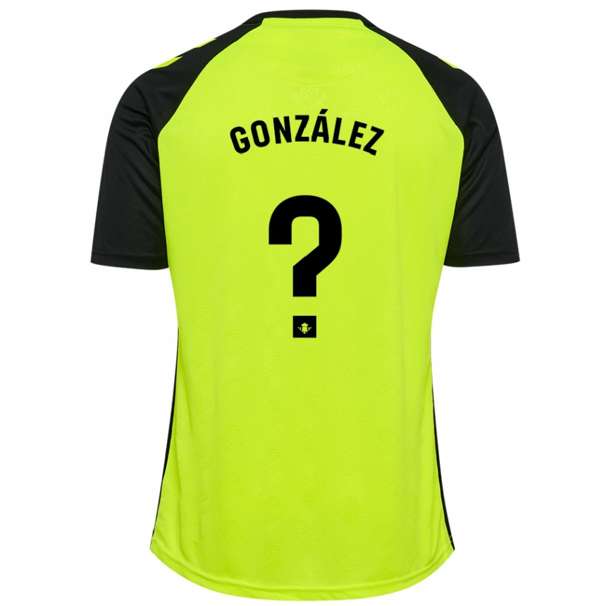 Niño Fútbol Camiseta Manu González #0 Amarillo Fluorescente Negro 2ª Equipación 2024/25 México