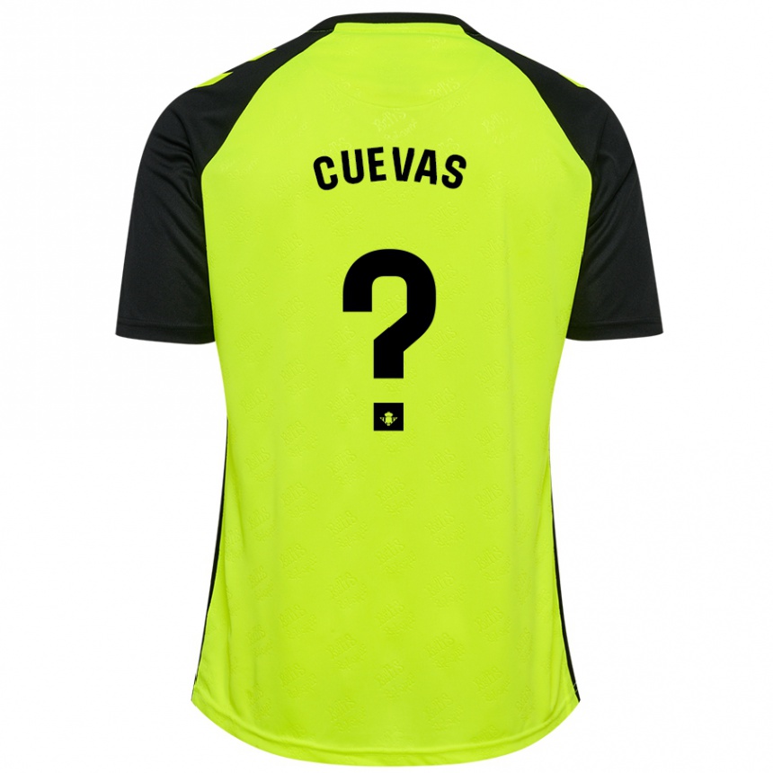 Niño Fútbol Camiseta Miguel Cuevas #0 Amarillo Fluorescente Negro 2ª Equipación 2024/25 México