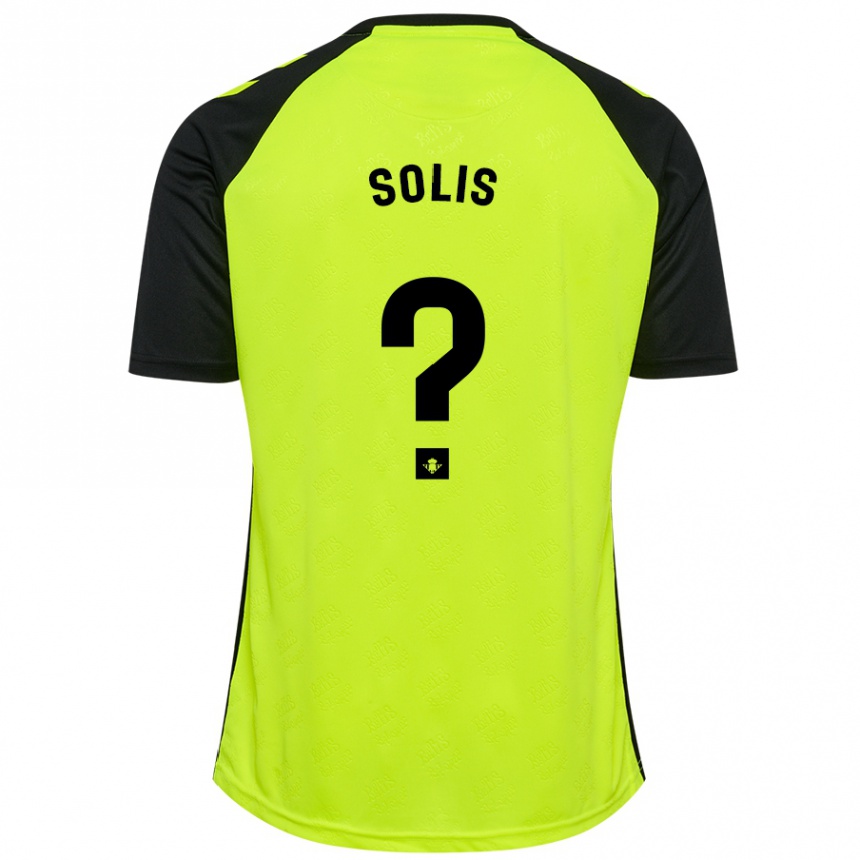 Niño Fútbol Camiseta Marcos Solís #0 Amarillo Fluorescente Negro 2ª Equipación 2024/25 México