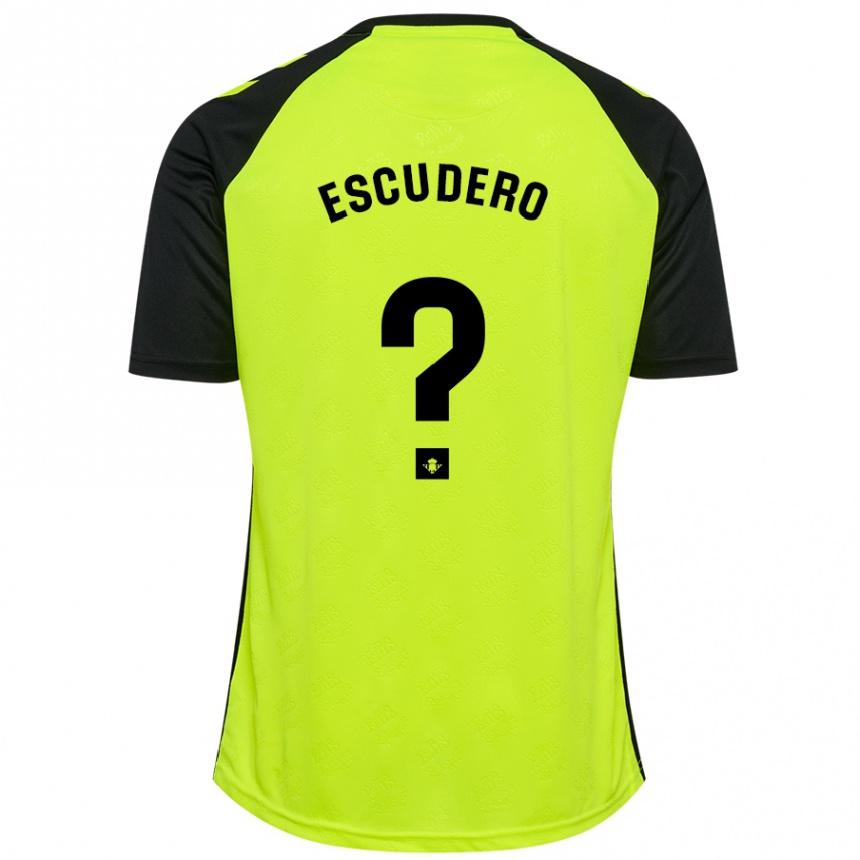 Niño Fútbol Camiseta Ale Escudero #0 Amarillo Fluorescente Negro 2ª Equipación 2024/25 México