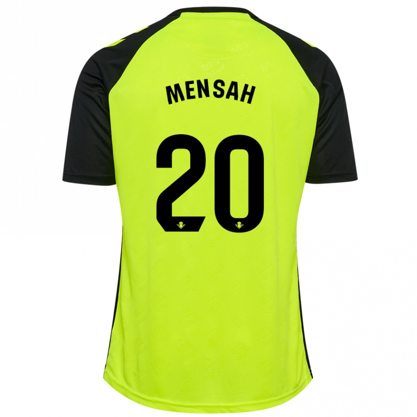 Niño Fútbol Camiseta Mawuli Mensah #20 Amarillo Fluorescente Negro 2ª Equipación 2024/25 México