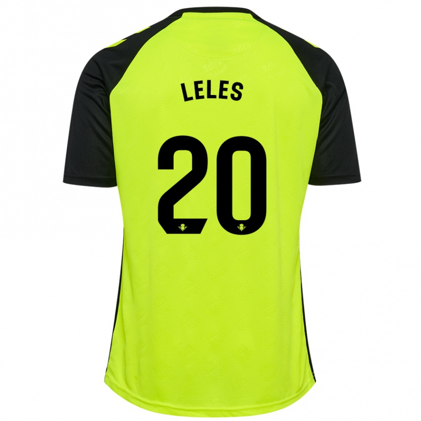 Niño Fútbol Camiseta María De Los Ángeles Carrión Egido #20 Amarillo Fluorescente Negro 2ª Equipación 2024/25 México