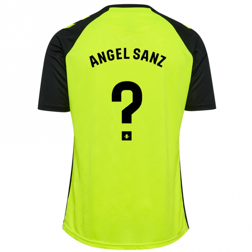 Niño Fútbol Camiseta Miguel Ángel Sanz #0 Amarillo Fluorescente Negro 2ª Equipación 2024/25 México