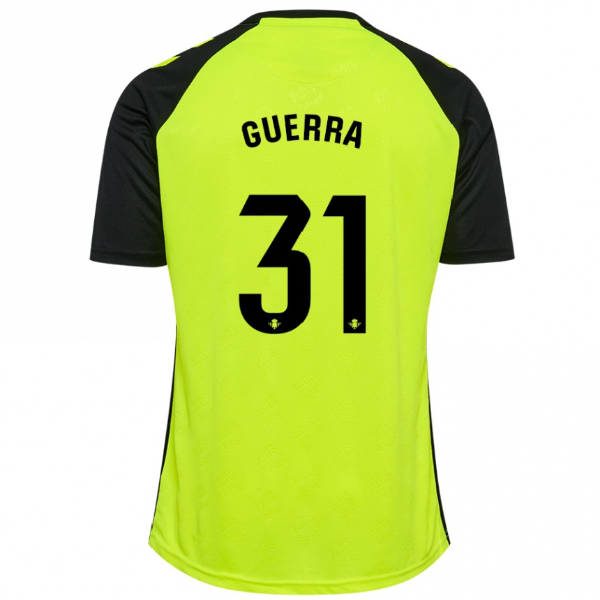 Niño Fútbol Camiseta Ana Guerra Morcillo #31 Amarillo Fluorescente Negro 2ª Equipación 2024/25 México