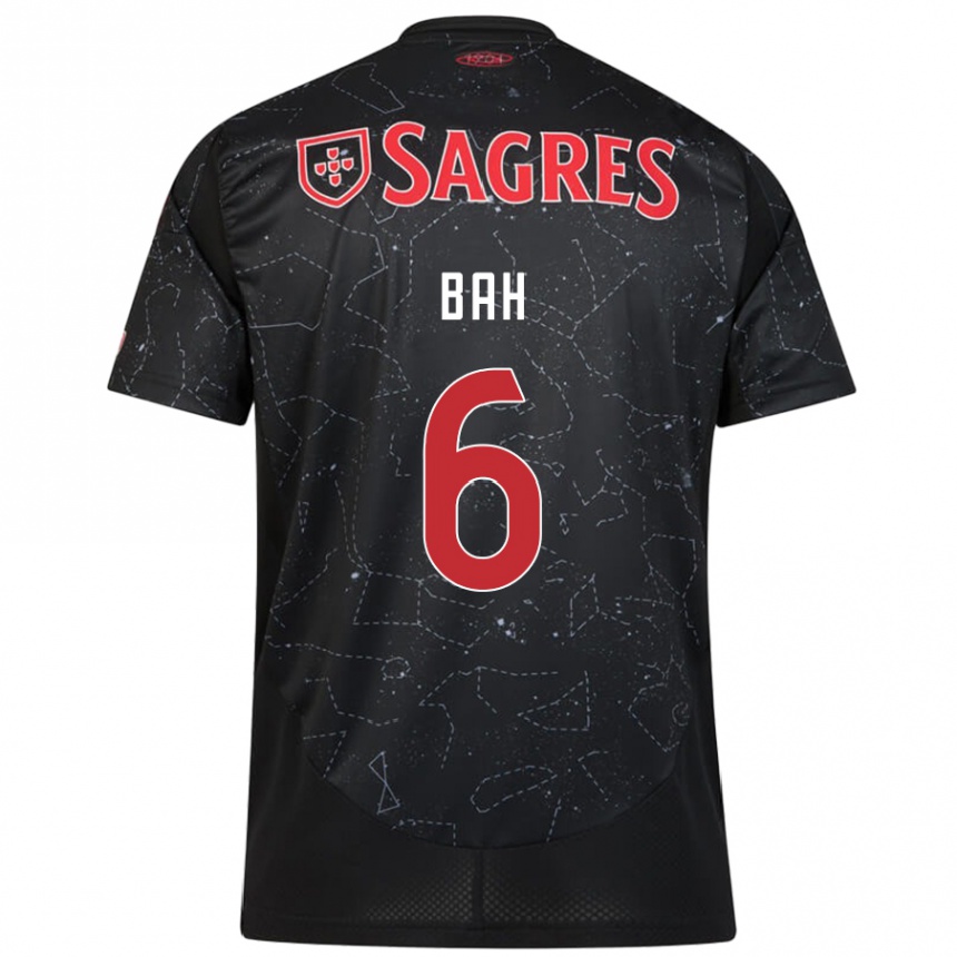 Niño Fútbol Camiseta Alexander Bah #6 Negro Rojo 2ª Equipación 2024/25 México