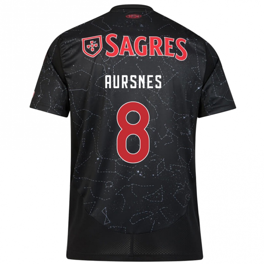 Niño Fútbol Camiseta Fredrik Aursnes #8 Negro Rojo 2ª Equipación 2024/25 México