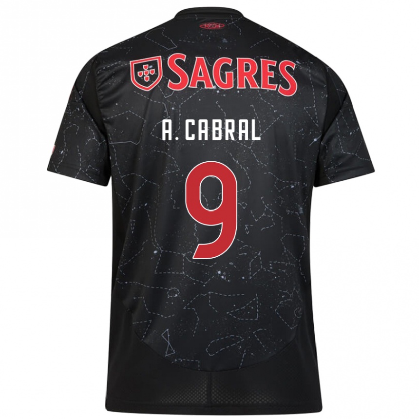 Niño Fútbol Camiseta Arthur Cabral #9 Negro Rojo 2ª Equipación 2024/25 México