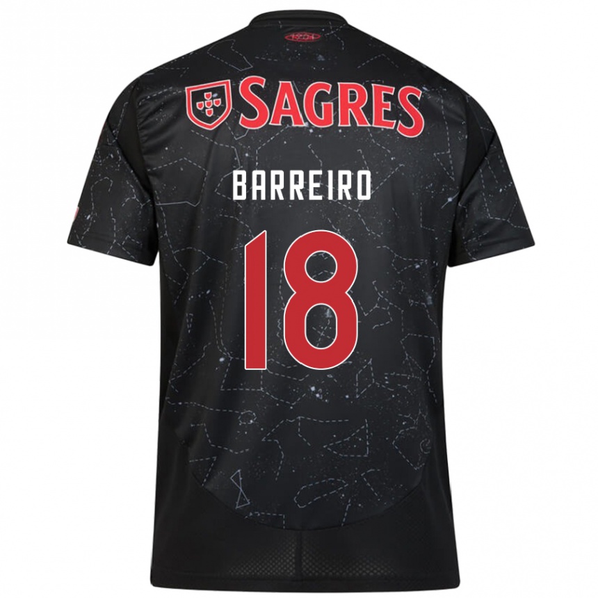 Niño Fútbol Camiseta Leandro Barreiro #18 Negro Rojo 2ª Equipación 2024/25 México