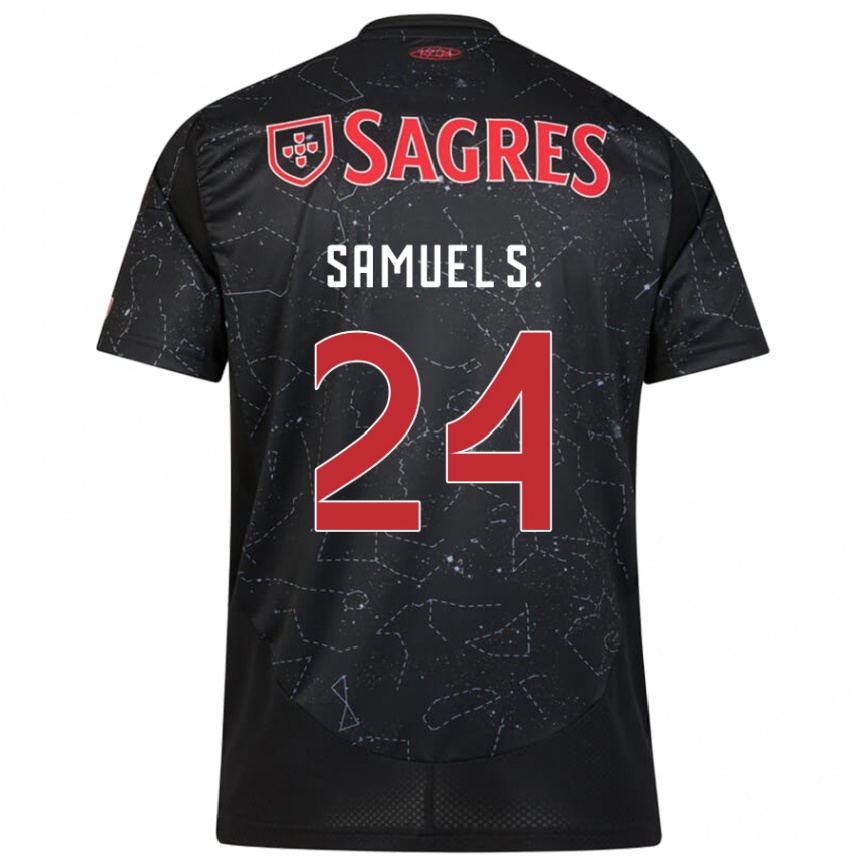 Niño Fútbol Camiseta Samuel Soares #24 Negro Rojo 2ª Equipación 2024/25 México