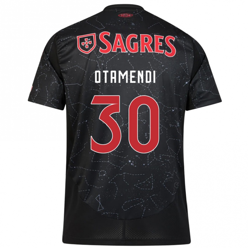 Niño Fútbol Camiseta Nicolás Otamendi #30 Negro Rojo 2ª Equipación 2024/25 México