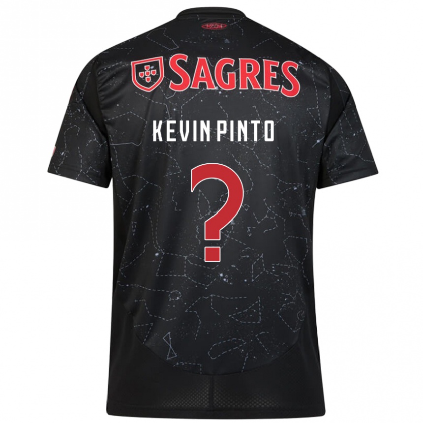 Niño Fútbol Camiseta Kevin Pinto #0 Negro Rojo 2ª Equipación 2024/25 México