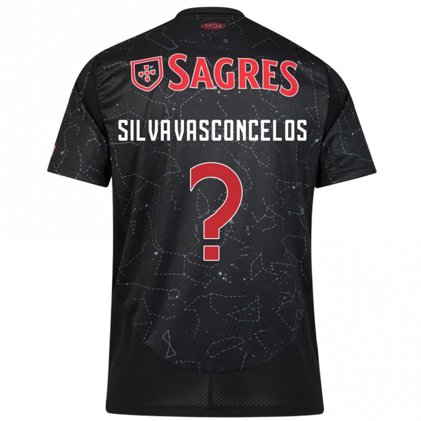 Niño Fútbol Camiseta Martim Silva Vasconcelos #0 Negro Rojo 2ª Equipación 2024/25 México