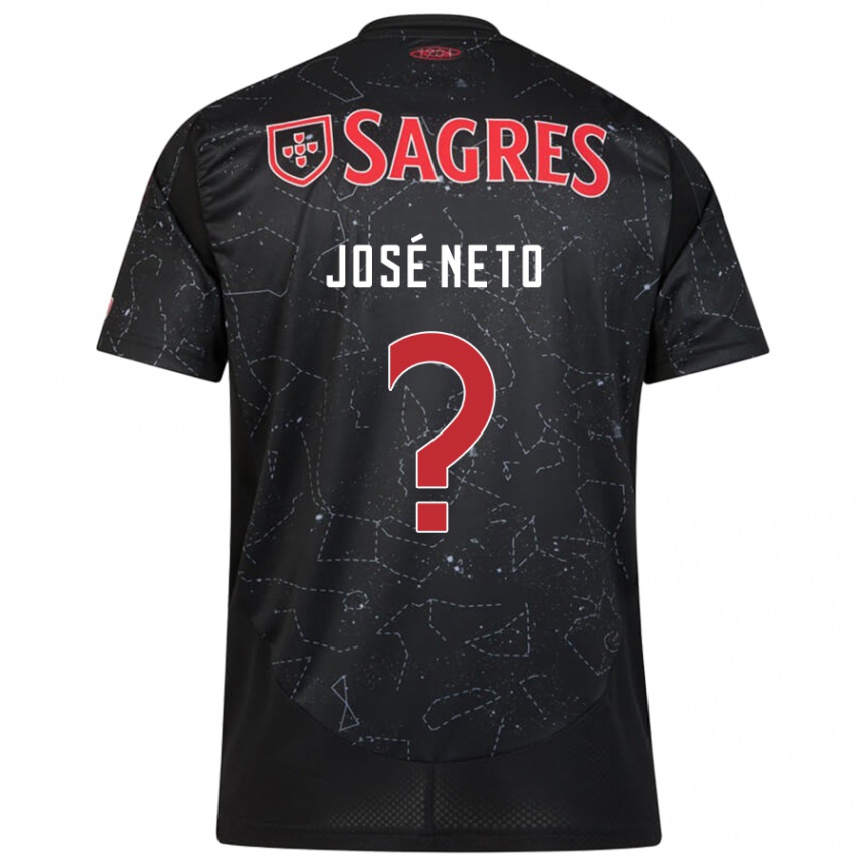 Niño Fútbol Camiseta José Neto #0 Negro Rojo 2ª Equipación 2024/25 México