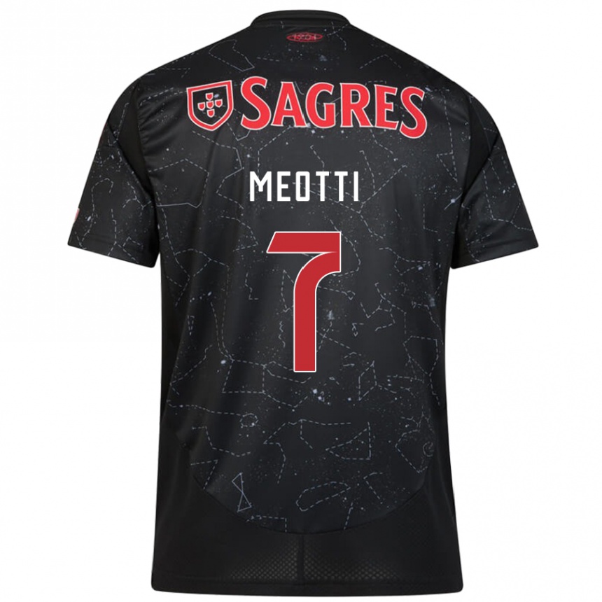 Niño Fútbol Camiseta Carlos Meotti #7 Negro Rojo 2ª Equipación 2024/25 México