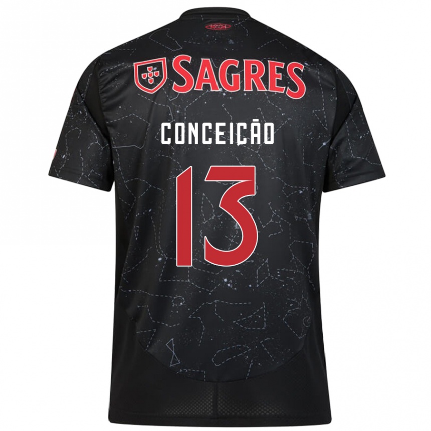 Niño Fútbol Camiseta João Conceição #13 Negro Rojo 2ª Equipación 2024/25 México