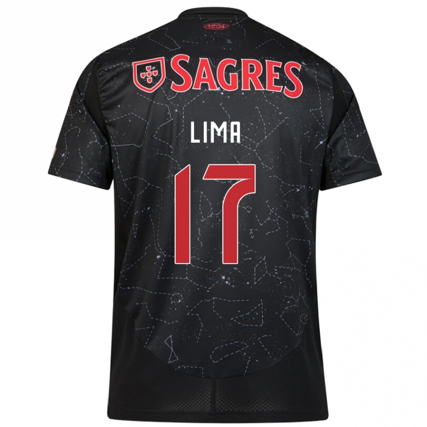 Niño Fútbol Camiseta Ivan Lima #17 Negro Rojo 2ª Equipación 2024/25 México