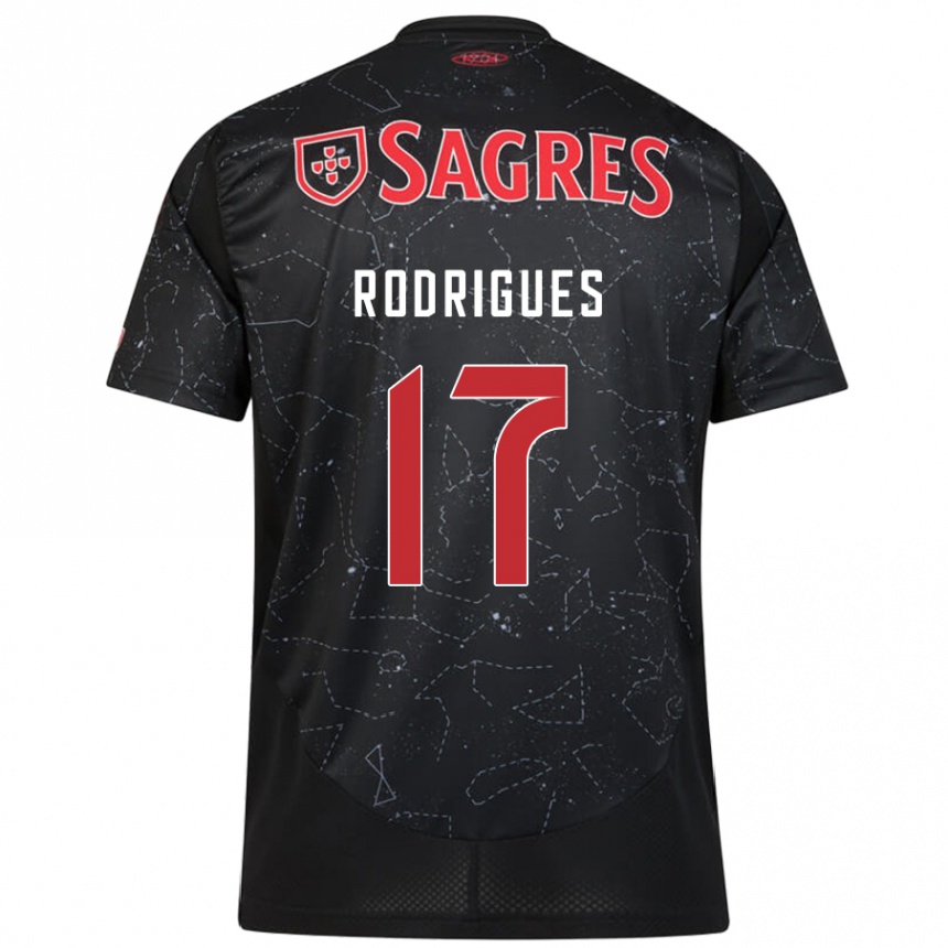 Niño Fútbol Camiseta Tiago Rodrigues #17 Negro Rojo 2ª Equipación 2024/25 México