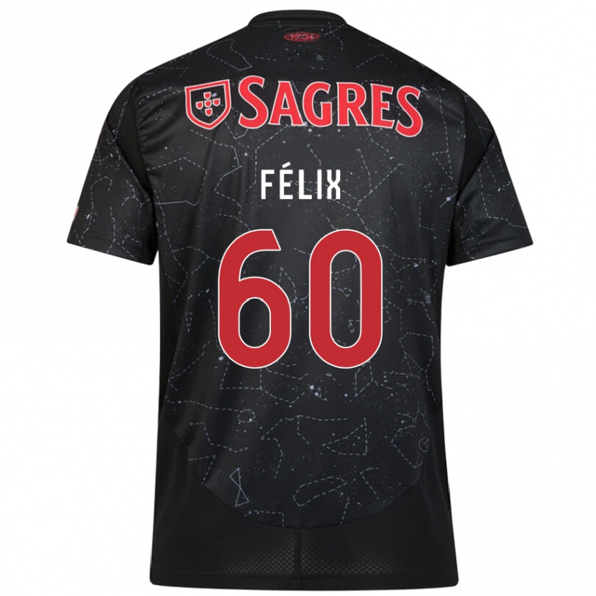 Niño Fútbol Camiseta Nuno Félix #60 Negro Rojo 2ª Equipación 2024/25 México