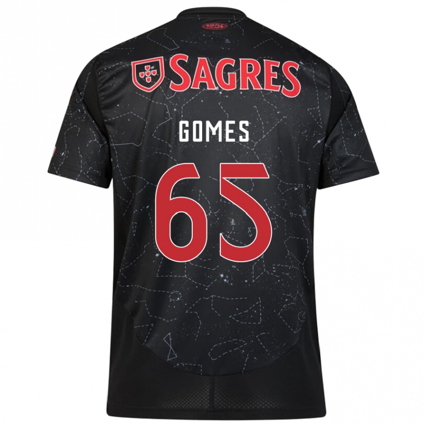 Niño Fútbol Camiseta André Gomes #65 Negro Rojo 2ª Equipación 2024/25 México