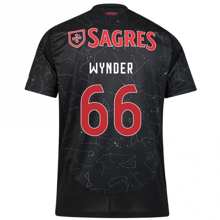 Niño Fútbol Camiseta Joshua Wynder #66 Negro Rojo 2ª Equipación 2024/25 México