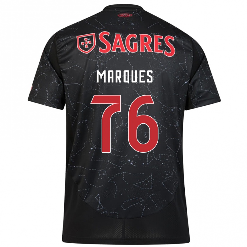 Niño Fútbol Camiseta Gustavo Marques #76 Negro Rojo 2ª Equipación 2024/25 México