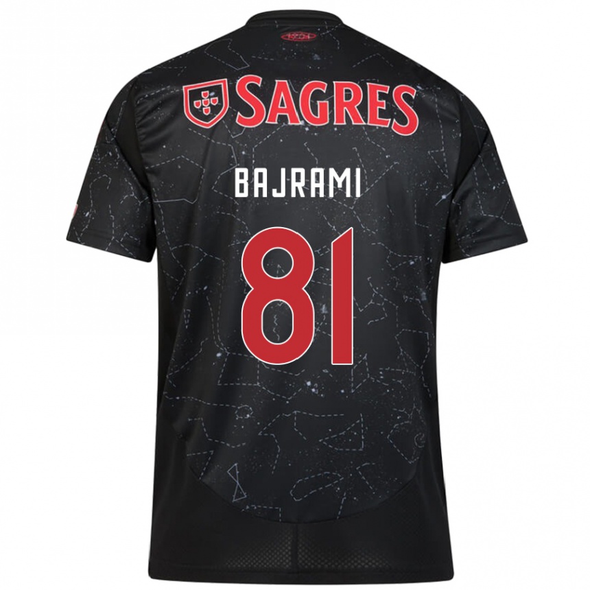 Niño Fútbol Camiseta Adrian Bajrami #81 Negro Rojo 2ª Equipación 2024/25 México