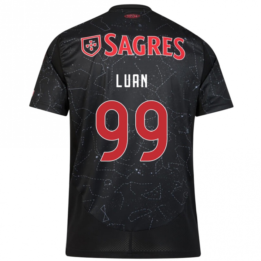 Niño Fútbol Camiseta Luan #99 Negro Rojo 2ª Equipación 2024/25 México