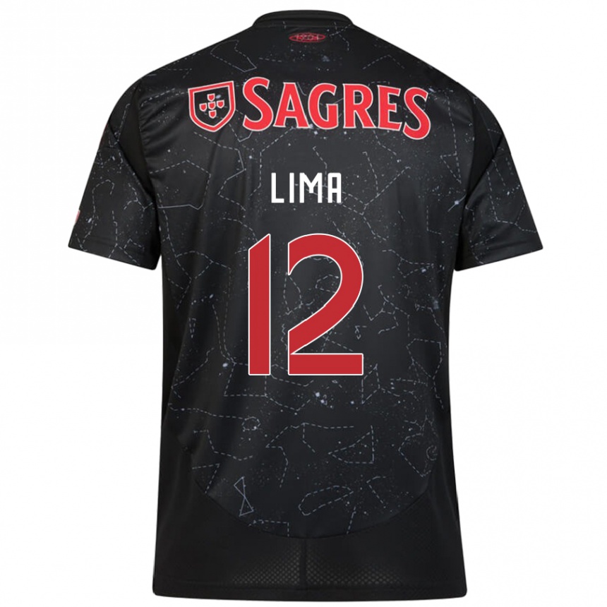 Niño Fútbol Camiseta Thaís Lima #12 Negro Rojo 2ª Equipación 2024/25 México