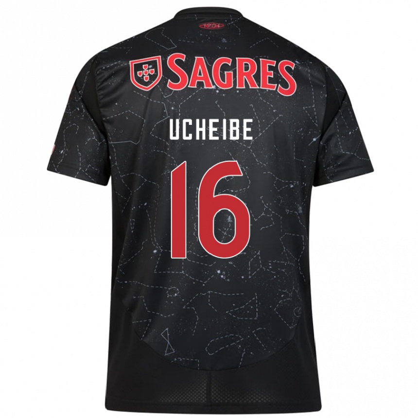 Niño Fútbol Camiseta Christy Ucheibe #16 Negro Rojo 2ª Equipación 2024/25 México