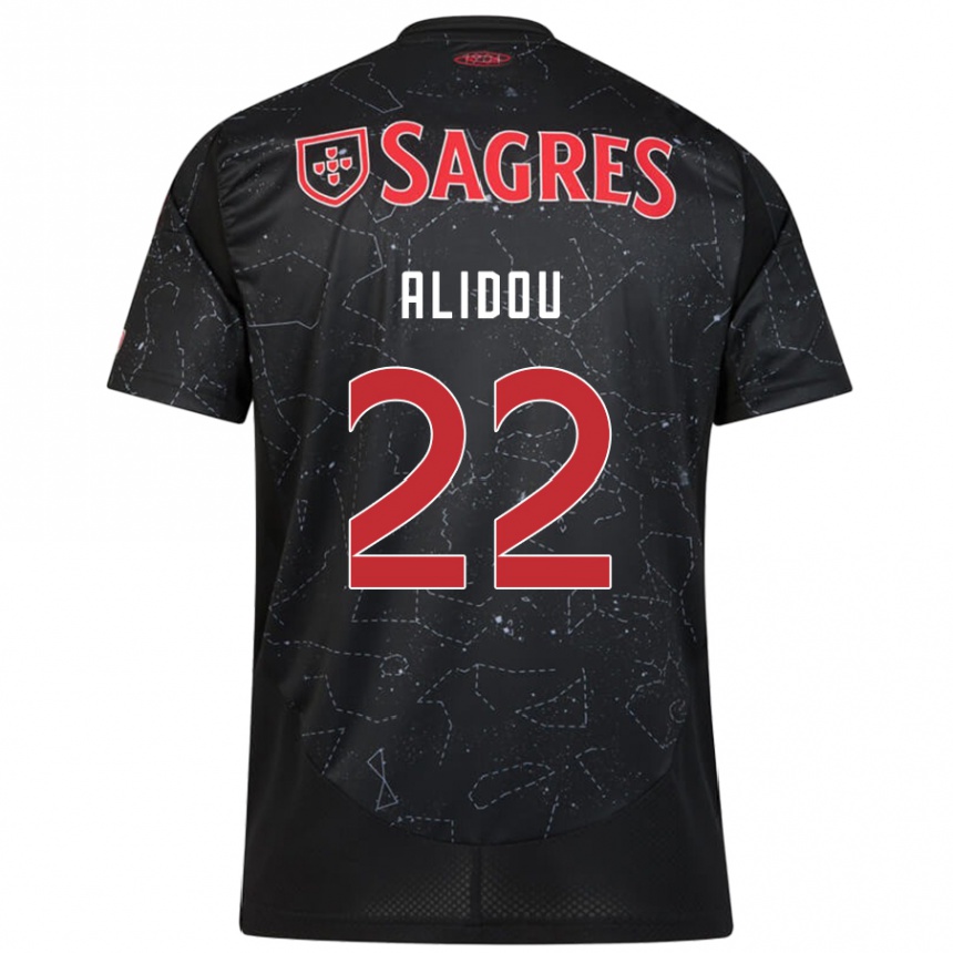 Niño Fútbol Camiseta Marie-Yasmine Alidou #22 Negro Rojo 2ª Equipación 2024/25 México